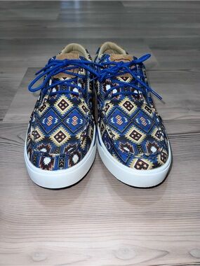 Twisted x Blue and Tan shoes